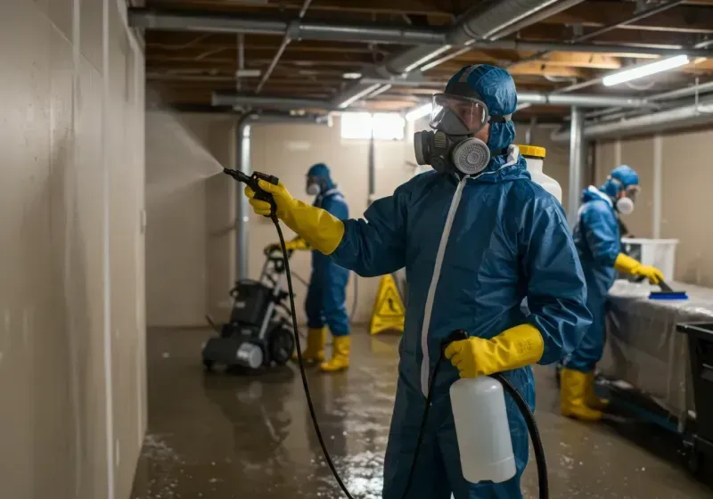 Basement Sanitization and Antimicrobial Treatment process in Woodstown, NJ