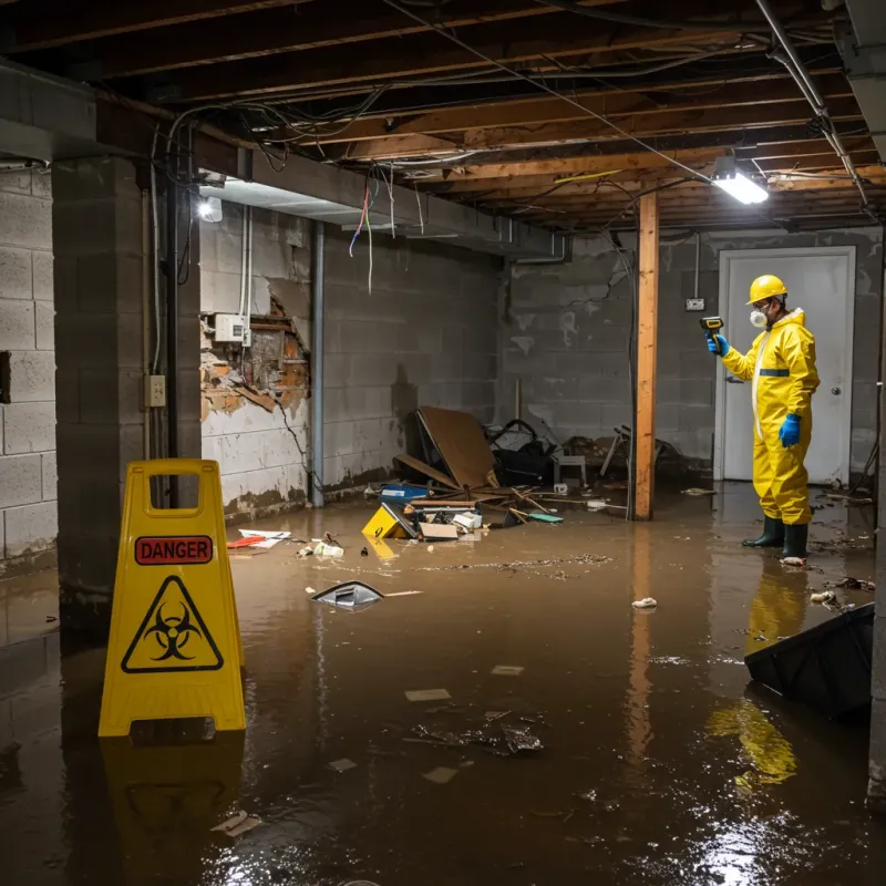 Flooded Basement Electrical Hazard in Woodstown, NJ Property